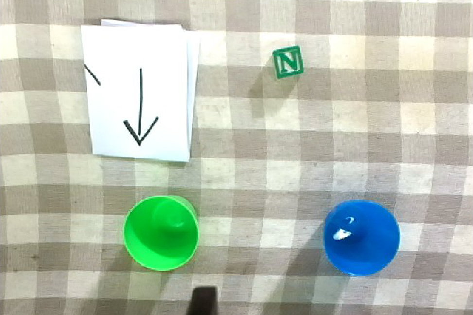 N block to indicated cup